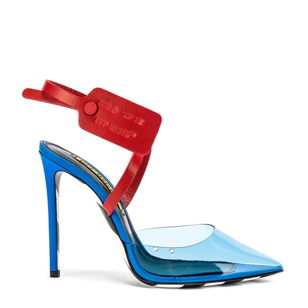 Off-White
Zip-Tie Colorblock Mule Pumps